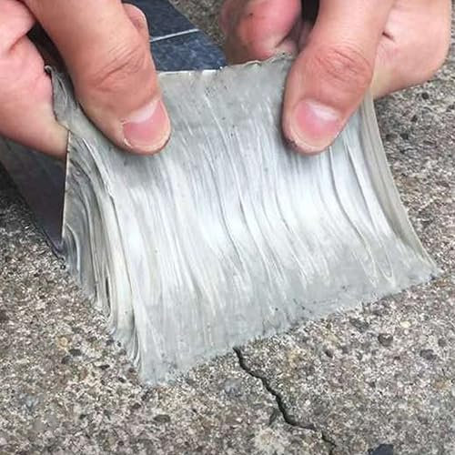 Nastro sigillante in butile impermeabile, forte foglio di alluminio autoadesivo per tetti, pareti, riparazione perdite di tubi, finestre, garage, cemento, 20 cm x 5 m