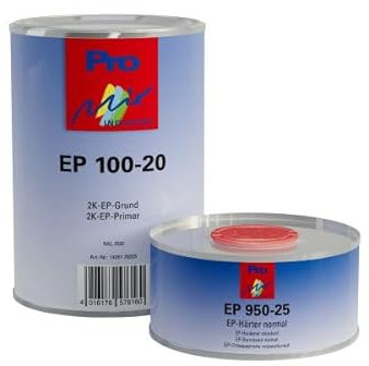 MIPA EP 100-20 2K-EP-Grundierung Set, RAL 9016 1kg, SET inkl. Härter