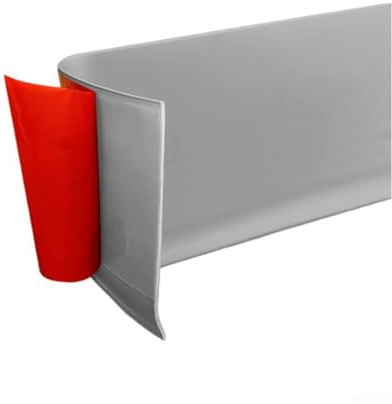 Plinthe en PVC imperméable de 3 mètres avec colle en silicone et élargie pour une finition murale professionnelle (gris)