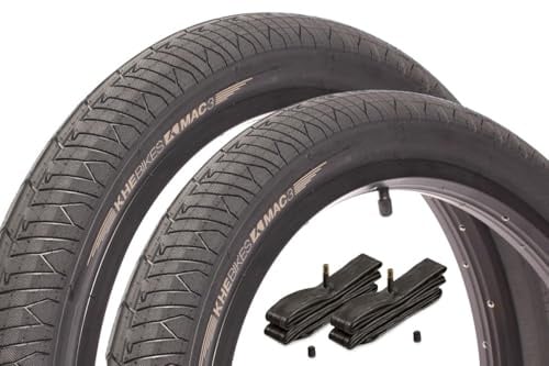 KHE MAC3 BMX Reifen Set 20 x 2.40 Zoll – ca. 690 g – Kevlar Doppelkarkasse – inkl. Kenda Schläuche AV – High-End – Street & Park