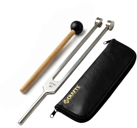 NS Crafts® 42Hz Weighted Cancer Tuning Fork | Deep Meditation Sound Healing Tool with Mallet for Chakra Biofield Grounding Vibrational Relaxation Therapy Kit