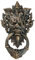 Türklopfer Teufel Gesicht Figur Skulptur Eisen Antik-Stil 37cm