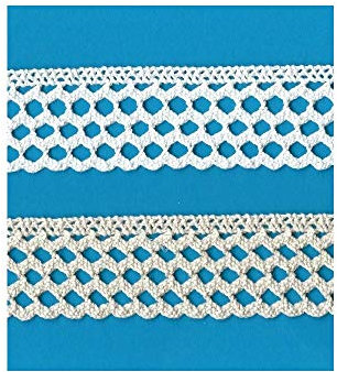 Dentelle Aux Fuseaux Festonne Hauteur Cm.4 Paquet Mt.10 Art.1534, ECRU