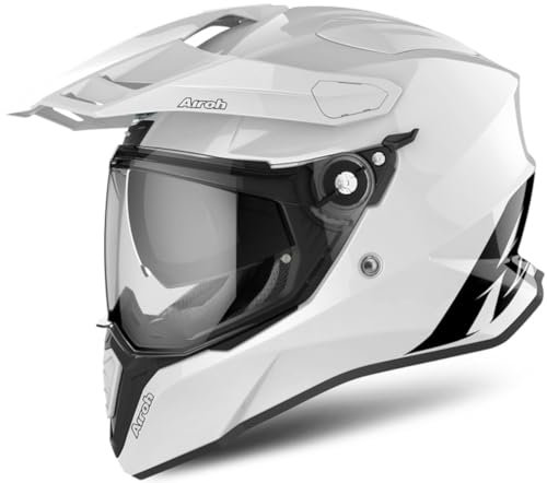 AIROH Commander, CM14 Casco per Moto Unisex adulto, XS, Bianco