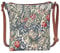 Signare Tapisserie Kleine Tasche Damen, Handtasche Damen Klein, Reisepass Tasche, Mini Handtasche (Goldene Lilie)