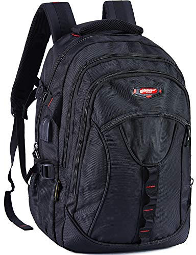 POWER KING Hiking Backpack 30L, Lightweight Casual Backpack for Men Women, Outdoor Travel Daypack for Camping Mountaineering Walking Cycling Climbing Sport, Black