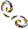 KJM FASHION 2 Stk 5mm 4gauge Plugs spirale Bunte Blume Ohr Flesh Tunnel Ohrringe Plug Stecker Dehner Piercing Schmuck 5342