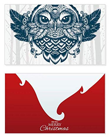 Weihnachtskarte mit Aufschrift Queen Owl Forest Holiday Merry Christmas