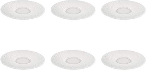 Villeroy & Boch Manufacture Rock Blanc Kaffeeuntere 15,5 cm Set6
