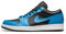 Nike Herren Air Jordan 1 Low Laser-Blau, Laserblau/Schwarz?Weiß, Größe 47, Blau, weiß, 46 EU