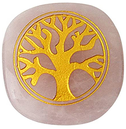 Quarzo rosa con albero della vita, circa 4 cm