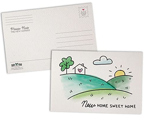 Sugartown Greetings Postkarten Moving to the Country – 48 Stück bewegliche Ankündigungskarten – I've Moved Postkarten/We've moved Postkarten