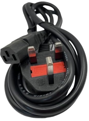 Multibao 1.5M/1.8M 3 Pin UK Plug Kettle Lead 13A Power Cable to C13 Cable Cord For TV, PC, Monitor, Plug, Printers Power Cord (1.8M)