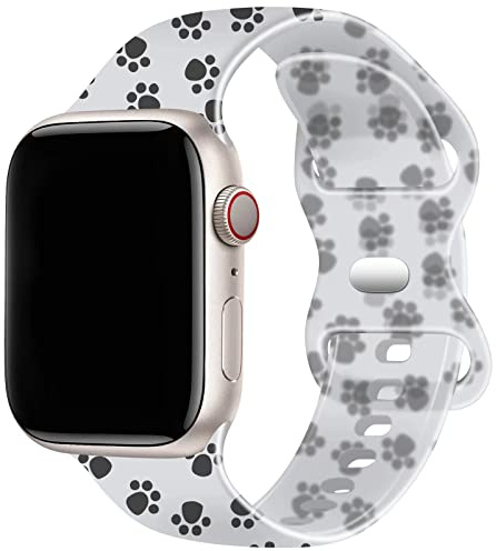 TopPerfekt Cinturino trasparente compatibile con Apple Watch Band 38 40 41 42 44 45 49 mm per donne e bambini, cinturino sportivo di ricambio in morbido silicone per iWatch serie 8