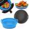 Air Fryer Liners Silicone Air Fryer Liner 8.46 Airfryer Accessories, Compatible with 3.2L - 7.5L Ninja Foodi OP350UK, Tower, COSORI Air Fryers, Microwave Oven Dishwasher Safe