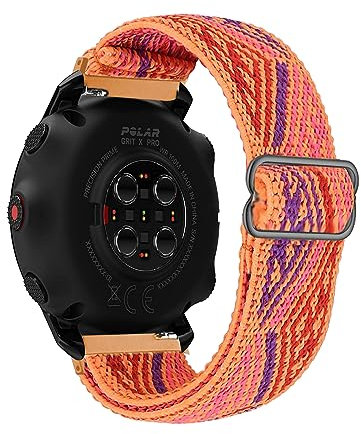 Elastisch Armband für Polar Ignite 3/2/Unite/Pacer, Dehnbar Nylon Stoff Band Herren/Damen Verstellbar Sport Ersatzarmband Kompatibel Mit Polar Uhrenarmband (P)