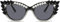 LJCZKA Vintage Katzenauge Sonnenbrille Damen mit Strasssteinen, Retro Katzenaugen Sonnenbrille Diamant Kleine Brille Strass Frauen mit UV-Schutz