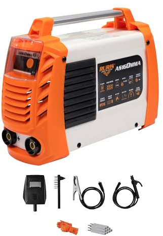 RURIS AS160MMA Poste à souder Inverter 160A - Soudure MMA, Hot Start, Anti Stick, Arc Force, Affichage digital, Électrodes 2,5-4 mm, 230V, 5,1 kg
