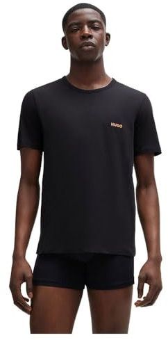 HUGO Herren T-Shirt RN Triplet P Dreier-Pack T-Shirts aus Baumwolle mit Logo-Print Gemustert965 S
