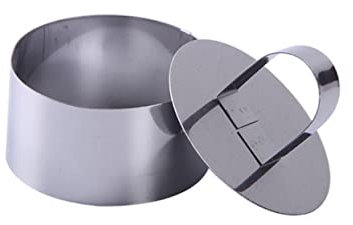 MAGICLULU Cutter 3-teiliges Set Runder Mousseausstecher Mousse-kuchen Teigschneider Mousseausstecher Aus Edelstahl Schimmel Herzförmig Küchenmaschiene
