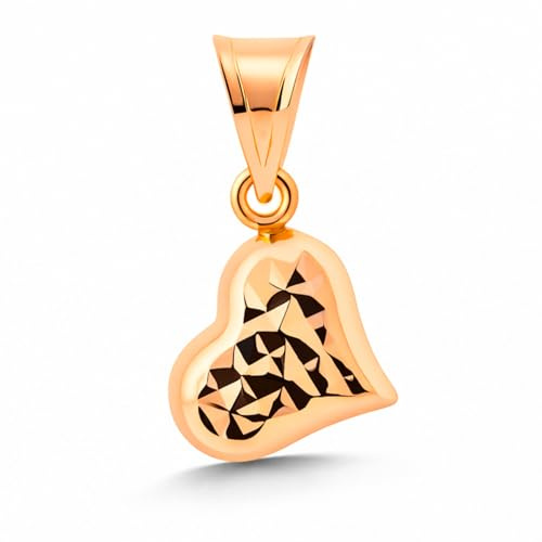 Herz-Anhänger aus 585 Rotgold, Herzanhänger, gold, russisches Gold
