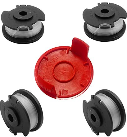 cimsfcor Ersatzfaden für Rasentrimmer, Einhell GE-CT 18/28 Li Ersatzfadenspule mit Spulenabdeckung für Einhell Rasentrimmer GE-CT 18/28 Li GE-CT 18/28 Li TC (5 Stück)