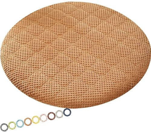 MCNDSI Rund Sitzkissen Stuhl Stuhlkissen 30/40/35/50/45 cm Sitzkissen Baumwolle Sitzpolster Stuhlauflage für Outdoor Indoor Gartenstuhl Küche oder Esszimmerstuhl(K4,1PC_18INCH/45CM)