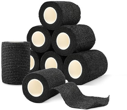Vendas autoadhesivas, 8 rollos x 7,5 cm x 4,5 m, vendas elásticas, venda cohesiva resistente, ideal para deporte, esparadrapo deportivo, vendas elásticas, venda elastica adhesiva.
