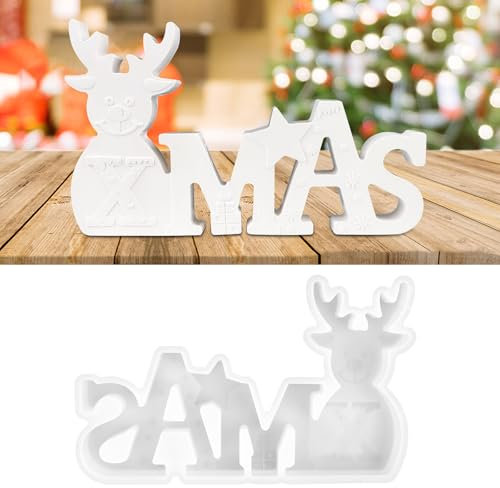 Silikonform Weihnachten Elch - Gießformen für DIY Kerze, Handwerk und Heimdekoration
