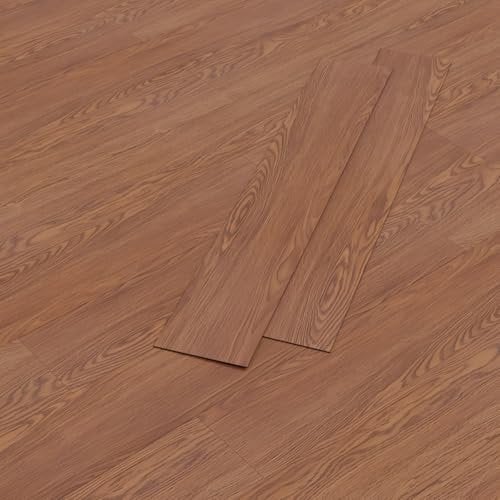 HAGO24 | Vinylboden | 2,23m² | Braun Roteiche Holzmusterung | 2mm Dicke | Laminat Bodenbelag | Rutschfest | Selbstklebend | PVC | 16 Planken | Feuchtraumgeeignet