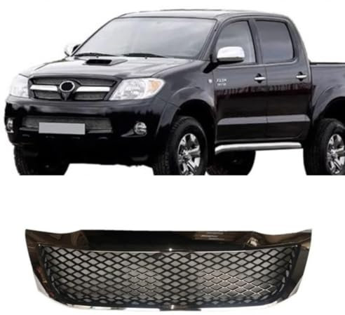 Auto Stoßstange LED Grill Kompatibel mit Toyota Hilux Vigo 2012+ Racing Grills Grille Body Kit Autozubehör