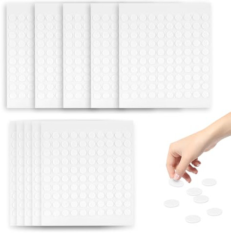 Behiruch 1000 Stück Klebepunkte Doppelseitig Klebepads, Transparent Klebende Aufkleber Beidseitige, Rund Foto kleber doppelseitig selbstklebend, für DIY Handwerk Hochzeit Geburtstag Party Ballons Deko