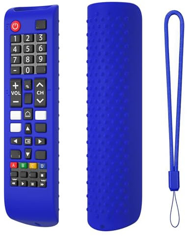 Remote Control Protective Case for Samsung Smart TV, Silicone Shock-proof Anti-Slip Protector Cover for BN59-01315A BN59-01315B BN59-01315E BN59-01315L Remote Control (Blue)