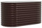 vidaXL Ovaler galvanisierter Stahlgartenpflanzer 160 x 80 x 81 cm Braun Langlebig Moderner Metallkasten für Blumen und Gemüse Außenbereich Einfache Montage Pflanzer Hochbeet Container Gartenbau Dekor
