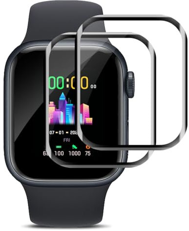 REROXE 2 Stück Schutzfolie für Panzerglas für Apple Watch Series 7/8/9 41mm, Ultra-Klar Anti-Bläschen Volle Bedeckung iWatch 8 41mm Schutzglas, Anti-Fingerabdruck Anti-Schmutz Displayschutzfolie