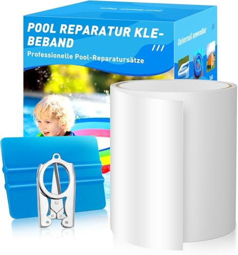 UFYTT Rustine Piscine kit Reparation Piscine - Reparation Liner Piscine sous l'eau 10x150cm Scotch Etanche Eau pour Spa Gonflable Tente Gonflable Matelas Gonflable Bateau Gonflable Matelas Gonflable