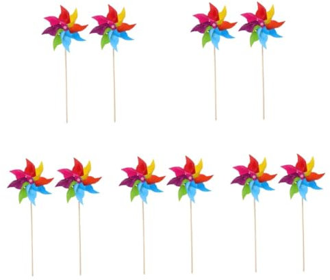 JOINPAYA 2stücke Regenbogen Windrad Garten Dekoration Windmühle Ornament Für Außenbereich Bunte Windmühlen Spielzeug Für Junge Mädchen Handgemacht Party Zubehör