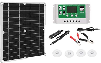 YQVEOT Panneau Solaire Panneau Solaire 12V Flexible USB Power Portable en Plein air Camping Camping Randonnée Téléphone Téléphone Chargeur 15 0W 300W Kit de Panneau Solaire(60A 150W)
