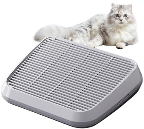 zjhukfmc Katzentoi Erhöhte rutschfeste Wanne,35x31cm Katzen Rampe Für Katzenklo,Katzenstreu Auffangvorrichtung Rampenbox Mit Filterfunktion,Einfache Haustierzubehör Für Innen, Außen