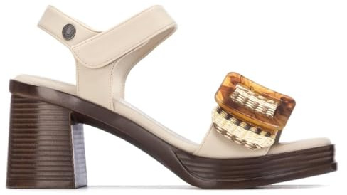REFRESH - Sandalen Damen Beige - Bequeme und vielseitige Schuhe - Casual Mode - Modell 17502703 (Größe 37)