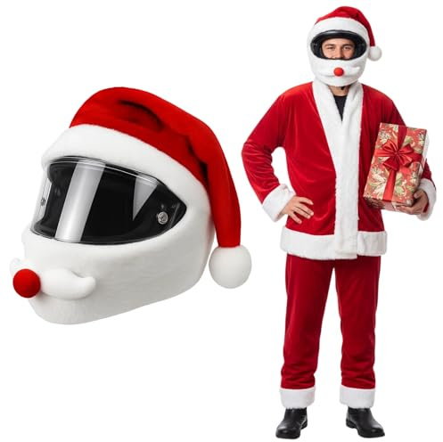 Motorcycle Helmet Cover, Festive Motorbike Helmet Accessory, Durable Bike Cover for Seasonal Decorations, One Size Fits Most