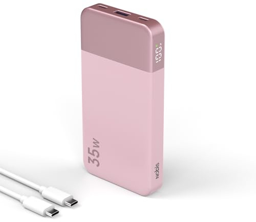 NOBIS 10000 mAh Batterie Externe 35W Charge Rapide USB-C | Affichage numérique, compatible téléphone, tablette et appareils électroniques divers