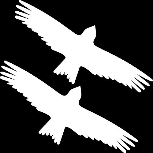 2 Stück 20cm weiß Milan Greifvogel Vogel Fenster Schutz Warnvogel Warnvögel Aufkleber Tattoo die Cut Deko Folie
