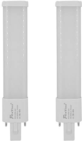FExYinz G23 LED Lampe PL-S 2P 6W (11W Ersatz) 6,5 Zoll CRI 90 3000K Warmweiß 600 Lumen MEHRWEG 2er Pack