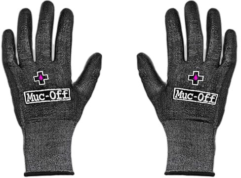 Muc Off Unisex Muc-off Gloves, Small - Latex Free, Cut-resistant Work for Bike and Motorcycle Main Cut Resistant Mechanics Gloves, Black, S Pack of 1 UK