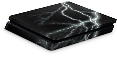 Skins4u Skin Designfolie Aufkleber kompatibel mit Playstation 4 Slim PS4 Apocalypse Black
