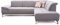 Cavadore Ecksofa Carly mit Federkern, L-Form Sofa mit Kopfteilfunktion und Sitztiefenfunktion im Design, 273 x 81 x 234, Webstoff hellgrau