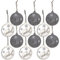 by Robelli Shabby Chic Legno Albero di Natale da Parete Ciondolo Bagattelle Decorazioni - 12 x Grigio e Bianco Figura Uccellini, White