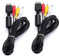 Young4us - Confezione da 2 cavi audio video RCA per PS3, PS2, PS1, Playstation, accessori di connessione per console di gioco, cavo AV (2,5 m)