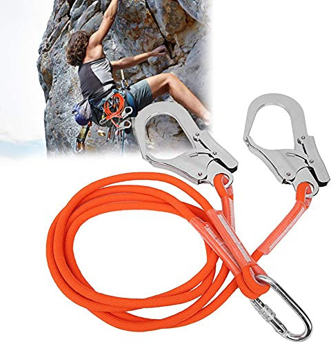 Longe en Nylon de Protection Contre Les Chutes de Travail aérien, Corde de Protection de Travail aérien résistante à l'usure en Acier de Haute résistance, Alpinisme pour l'escalade